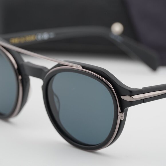 Rag & Bone RNB6006/S 0807 IR Square Sunglasses - Black/Smoke - Picture 2 of 9